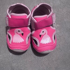 Stride Rite Hot Pink Flamingo Toddler Sandals